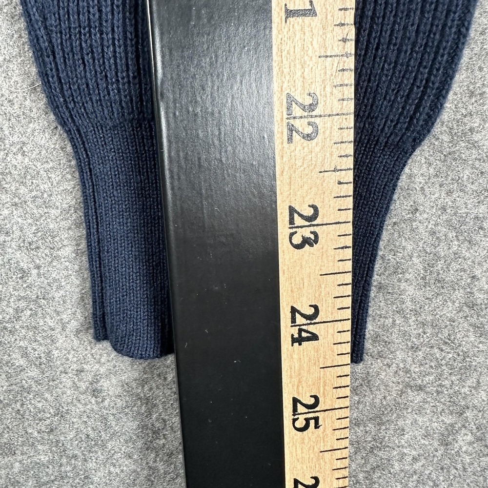 RAITH Cardigan Sweater Mens Large Blue 100% Cotton Button Front Knit Pockets - Picture 14 of 16